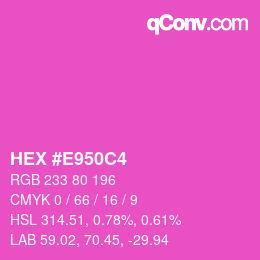 颜色代码: HEX #E950C4 | qconv.com