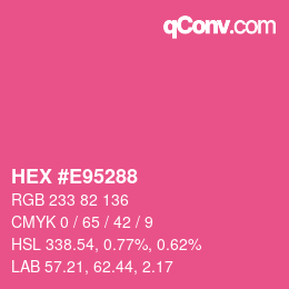カラーコード: HEX #E95288 | qconv.com