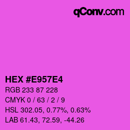 Color code: HEX #E957E4 | qconv.com