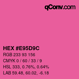 Color code: HEX #E95D9C | qconv.com