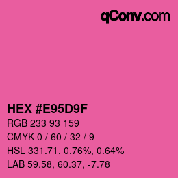 Color code: HEX #E95D9F | qconv.com