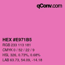Color code: HEX #E971B5 | qconv.com