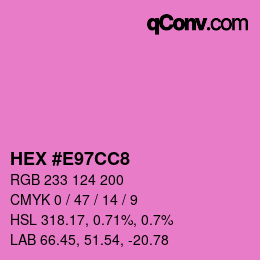 Color code: HEX #E97CC8 | qconv.com