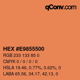 Farbcode: HEX #E9855500 | qconv.com