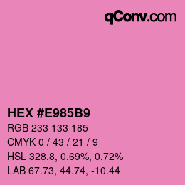 Color code: HEX #E985B9 | qconv.com
