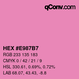 Color code: HEX #E987B7 | qconv.com