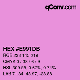 Farbcode: HEX #E991DB | qconv.com