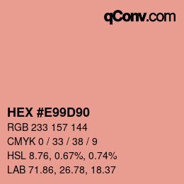 Color code: HEX #E99D90 | qconv.com