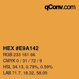 カラーコード: HEX #E9A142 | qconv.com