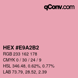 カラーコード: HEX #E9A2B2 | qconv.com
