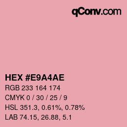 Color code: HEX #E9A4AE | qconv.com