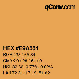 Código de color: HEX #E9A554 | qconv.com