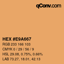Color code: HEX #E9A667 | qconv.com