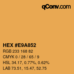 Color code: HEX #E9A852 | qconv.com