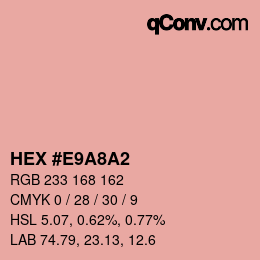 Color code: HEX #E9A8A2 | qconv.com
