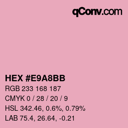 Color code: HEX #E9A8BB | qconv.com