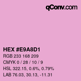 Color code: HEX #E9A8D1 | qconv.com