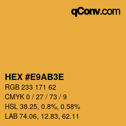 Color code: HEX #E9AB3E | qconv.com