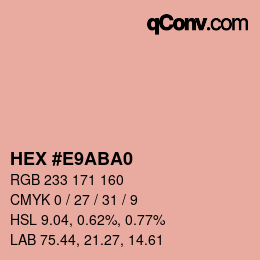 Color code: HEX #E9ABA0 | qconv.com