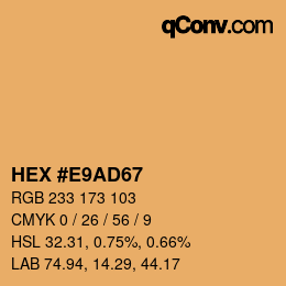 Color code: HEX #E9AD67 | qconv.com