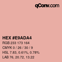 Color code: HEX #E9ADA4 | qconv.com