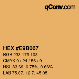 Color code: HEX #E9B067 | qconv.com