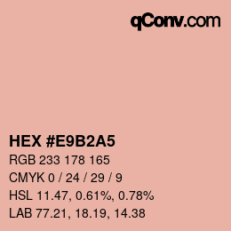 Color code: HEX #E9B2A5 | qconv.com