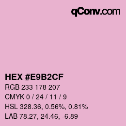 Color code: HEX #E9B2CF | qconv.com