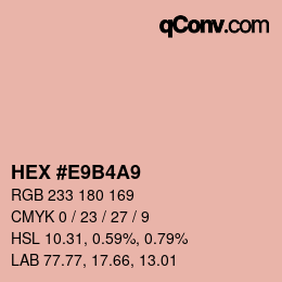カラーコード: HEX #E9B4A9 | qconv.com