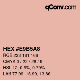 Color code: HEX #E9B5A8 | qconv.com