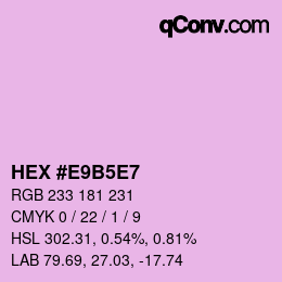 Color code: HEX #E9B5E7 | qconv.com