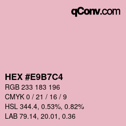 カラーコード: HEX #E9B7C4 | qconv.com