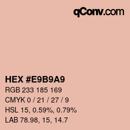 カラーコード: HEX #E9B9A9 | qconv.com