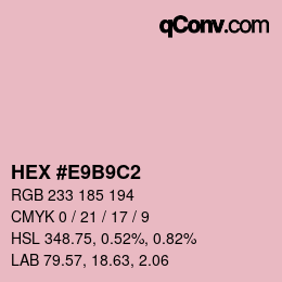 颜色代码: HEX #E9B9C2 | qconv.com