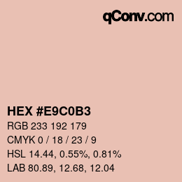 Color code: HEX #E9C0B3 | qconv.com