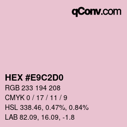 颜色代码: HEX #E9C2D0 | qconv.com