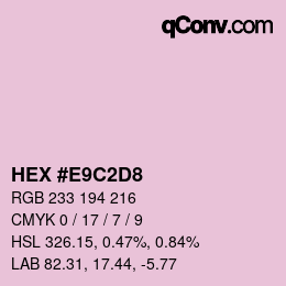 Color code: HEX #E9C2D8 | qconv.com