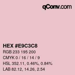Color code: HEX #E9C3C8 | qconv.com