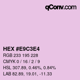 Color code: HEX #E9C3E4 | qconv.com