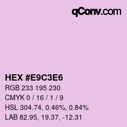 Color code: HEX #E9C3E6 | qconv.com