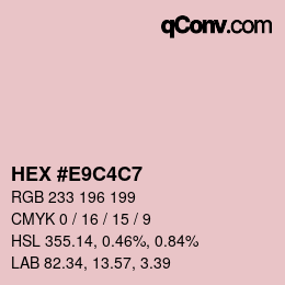 Color code: HEX #E9C4C7 | qconv.com