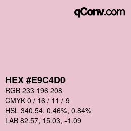 カラーコード: HEX #E9C4D0 | qconv.com