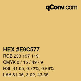 Color code: HEX #E9C577 | qconv.com