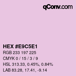 Color code: HEX #E9C5E1 | qconv.com