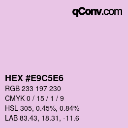 Farbcode: HEX #E9C5E6 | qconv.com