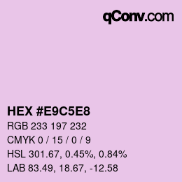 Color code: HEX #E9C5E8 | qconv.com