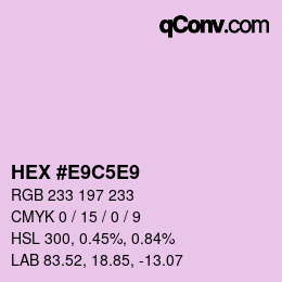 Color code: HEX #E9C5E9 | qconv.com
