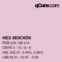 カラーコード: HEX #E9C6D6 | qconv.com