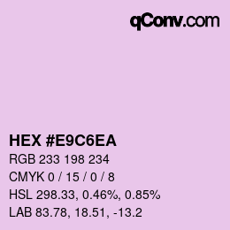 カラーコード: HEX #E9C6EA | qconv.com