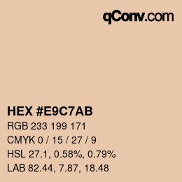 Color code: HEX #E9C7AB | qconv.com